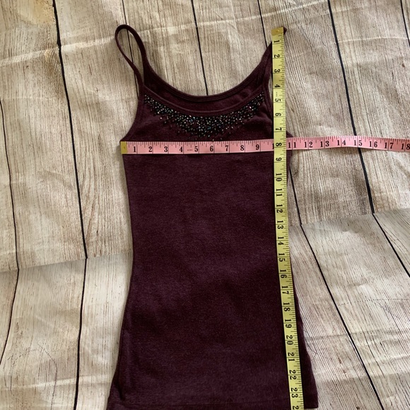 Burgundy top with spaghetti straps. - Picture 4 of 4